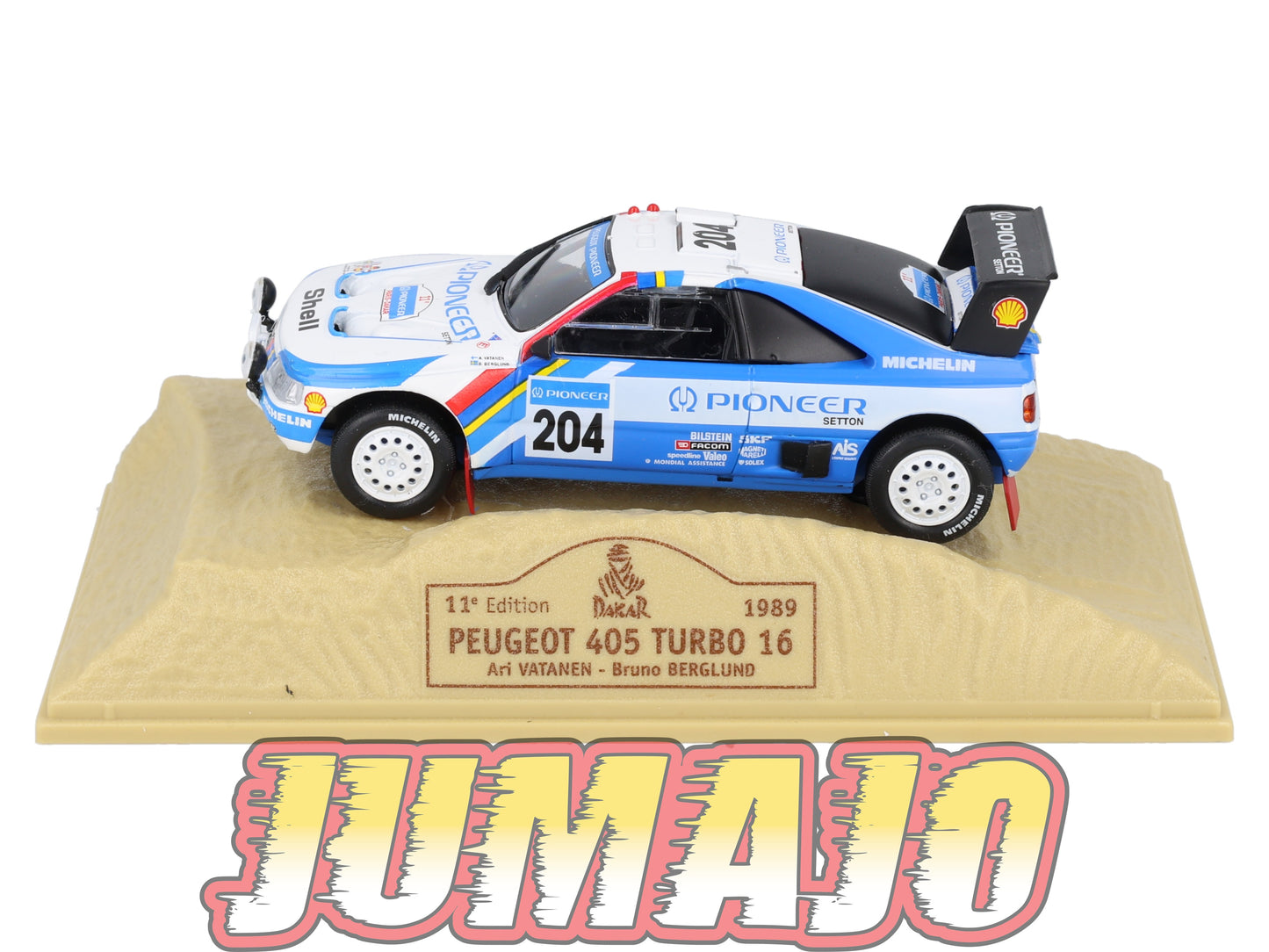 DKR5 1/43 Norev M6 Paris/Dakar : PEUGEOT 405 Turbo WINNER 16 A.Vatanen 1989 #204