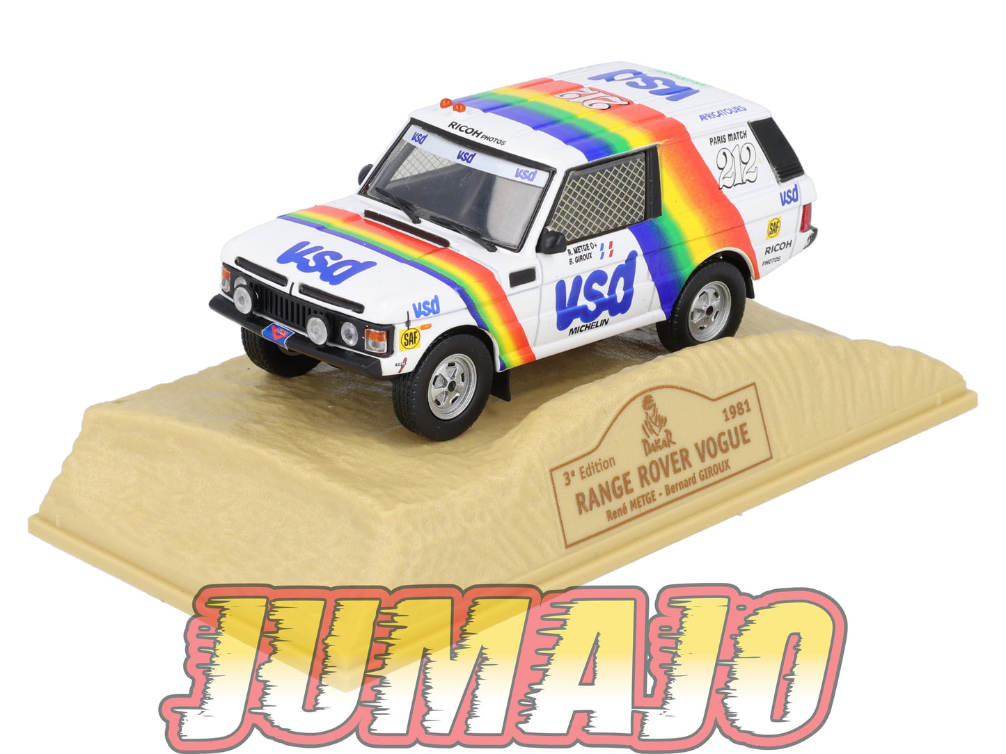 DKR6 1/43 NOREV M6 Paris/Dakar : RANGE ROVER Vogue WINNER 1981 #212 R.Metge