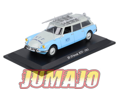 DS16 Voiture 1/43 Atlas DS CITROEN Collection : ID 19 break RTF 1963 journal parlé