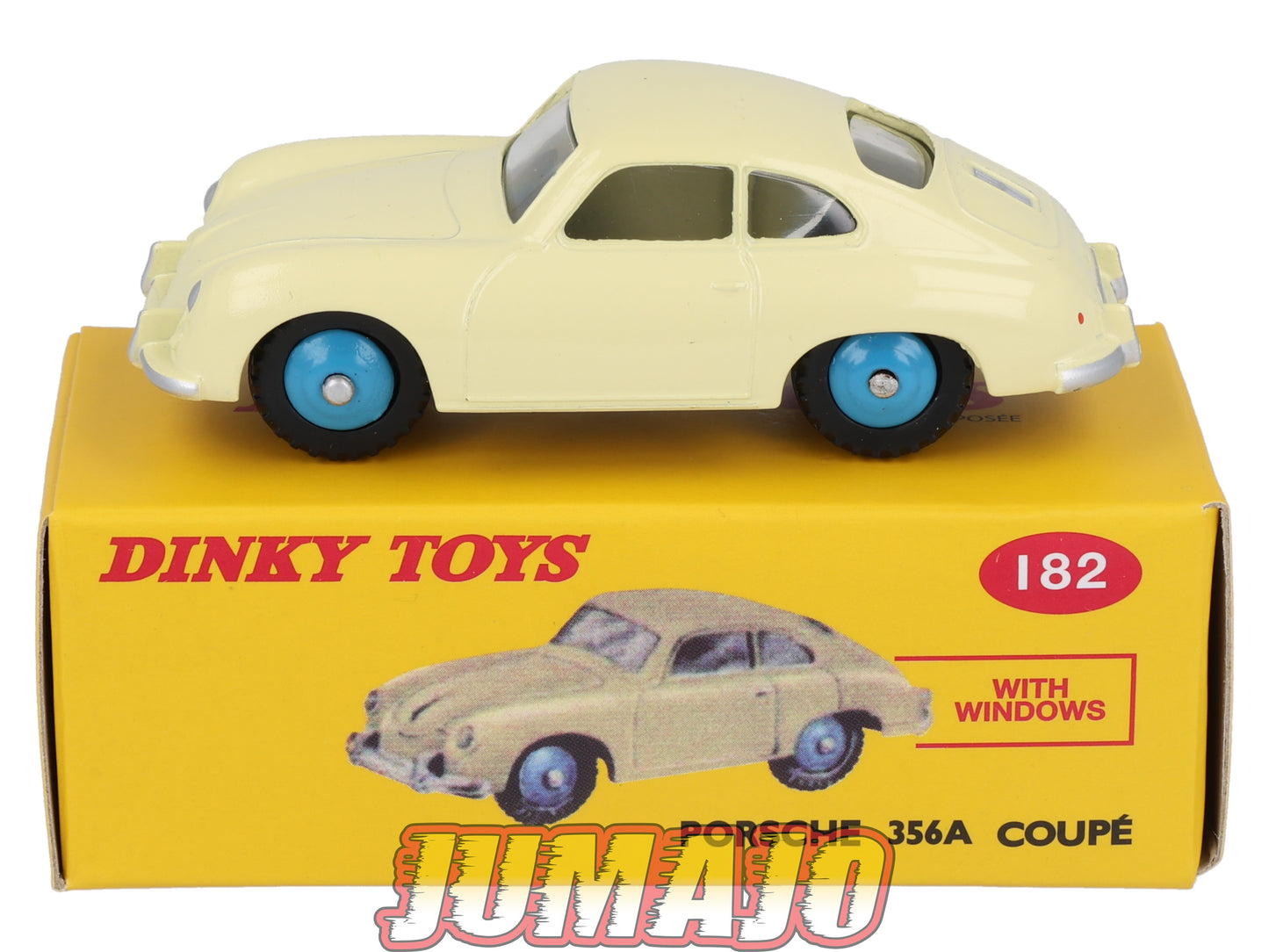 DT406 1/43 réédition DINKY TOYS Atlas : 182 PORSCHE 356 A Coupé crème