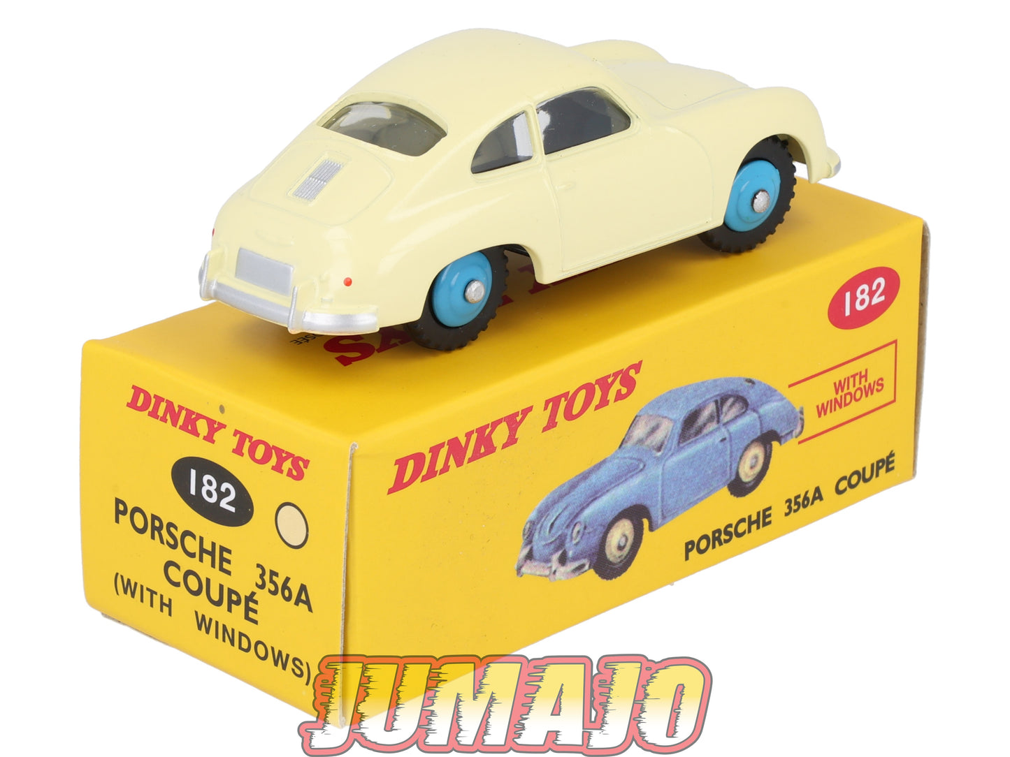 DT406 1/43 réédition DINKY TOYS Atlas : 182 PORSCHE 356 A Coupé crème