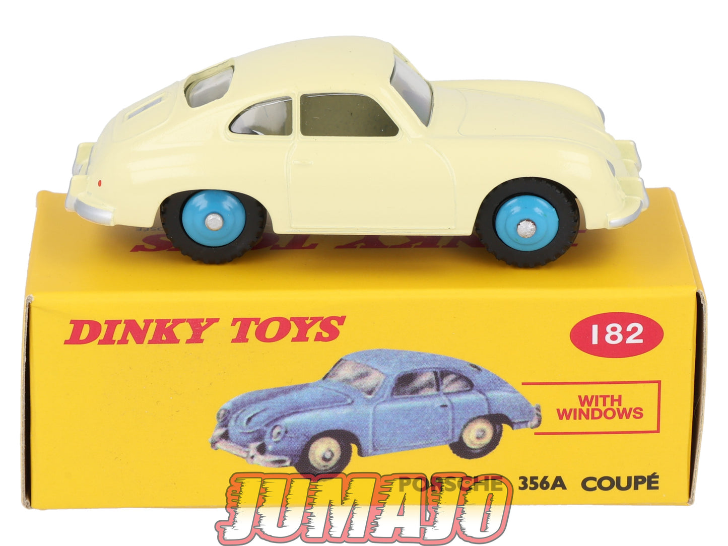 DT406 1/43 réédition DINKY TOYS Atlas : 182 PORSCHE 356 A Coupé crème