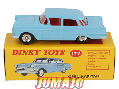 DT407 1/43 réédition DINKY TOYS Atlas : 177 OPEL Kapitan Bleu