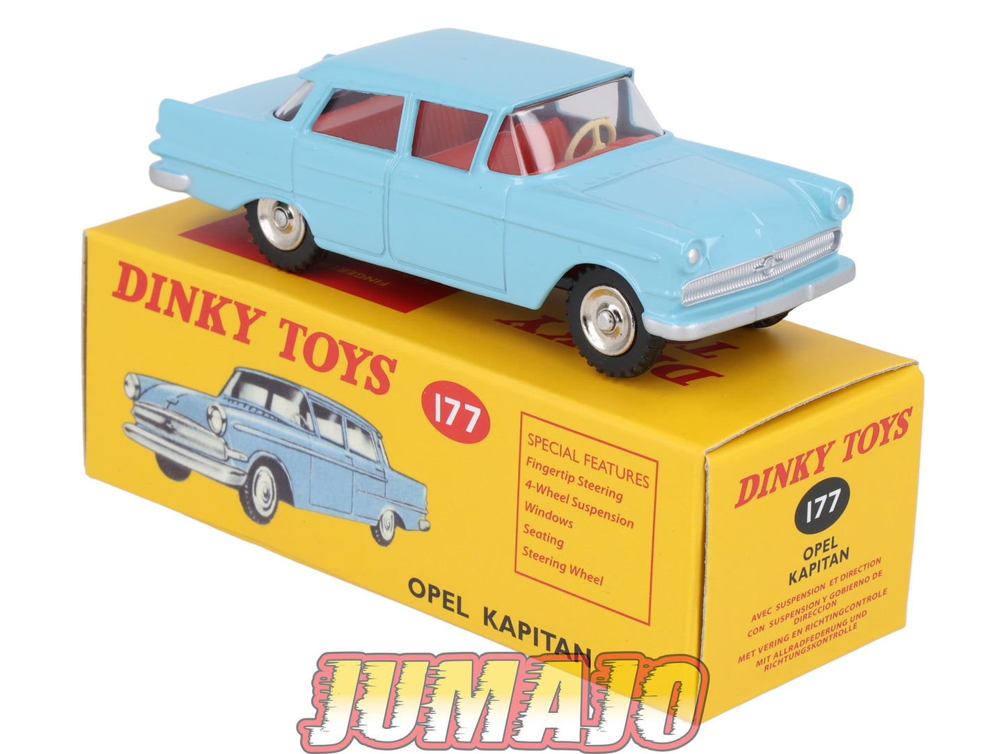 DT407 1/43 réédition DINKY TOYS Atlas : 177 OPEL Kapitan Bleu