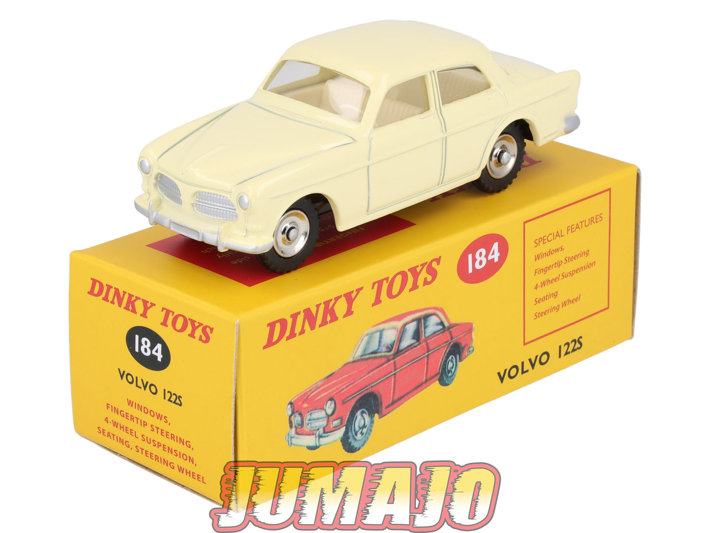 DT409 1/43 réédition DINKY TOYS Atlas : 184 VOLVO 122S crème