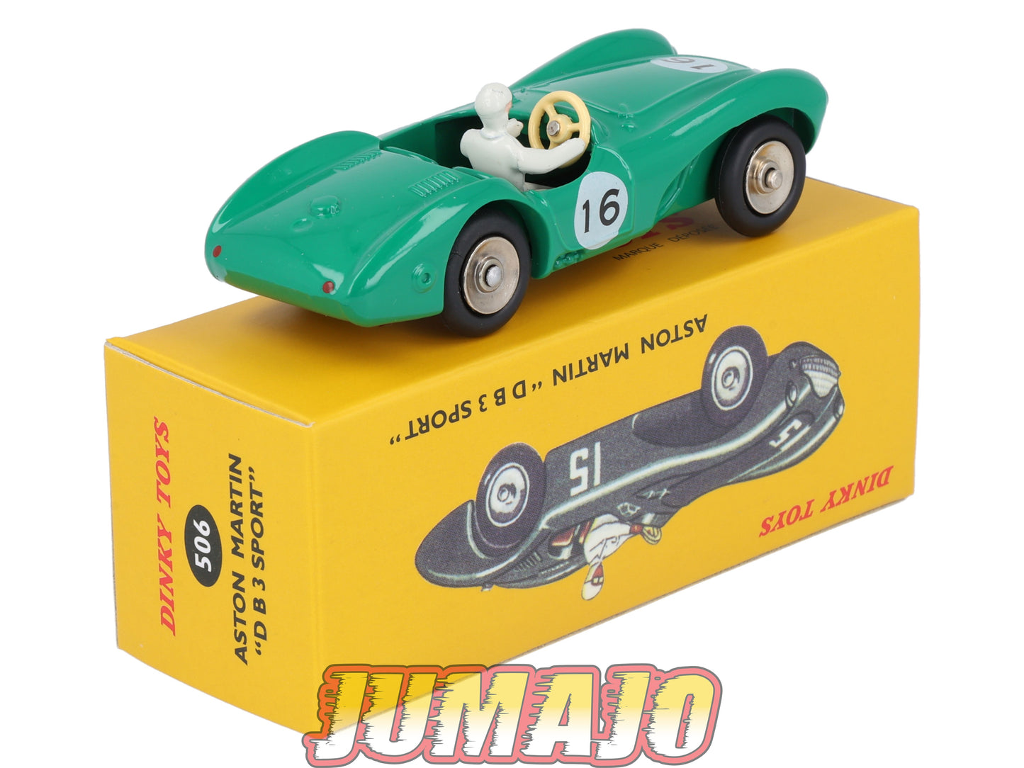 DT418 1/43 réédition DINKY TOYS Atlas : 506 ASTON MARTIN DB3 sport verte