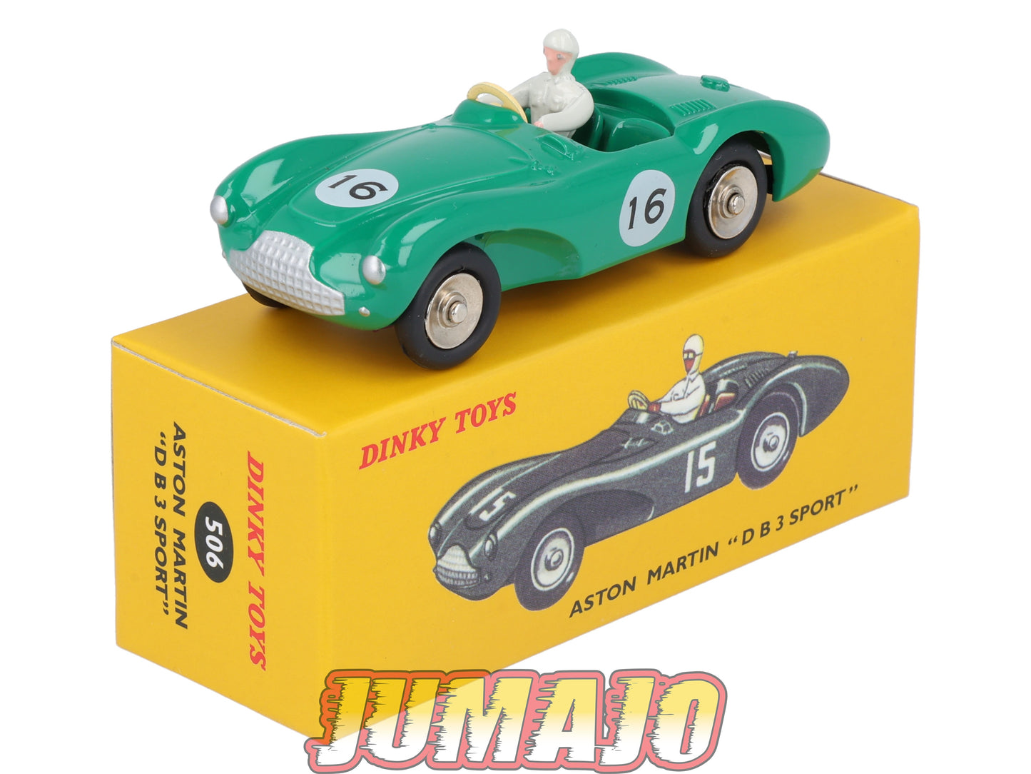 DT418 1/43 réédition DINKY TOYS Atlas : 506 ASTON MARTIN DB3 sport verte