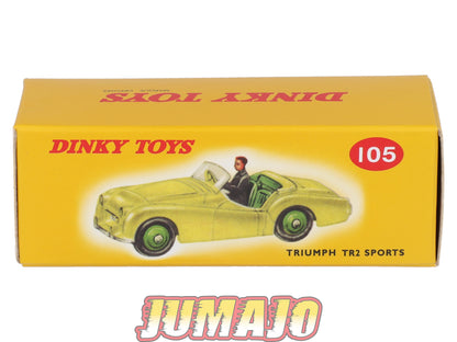 DT427 1/43 réédition DINKY TOYS Atlas : 105 TRIUMPH TR2 Sport Jaune