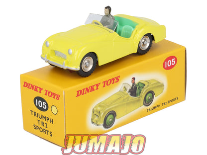 DT427 1/43 réédition DINKY TOYS Atlas : 105 TRIUMPH TR2 Sport Jaune