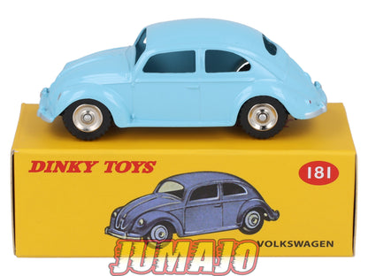 DT429 1/43 réédition DINKY TOYS Atlas : 181 Volkswagen bleu