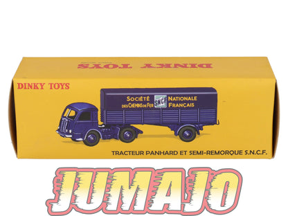 DT436 Voiture réédition DINKY TOYS Atlas UK : Tracteur PANHARD Et Semi Remorque S.N.C.F
