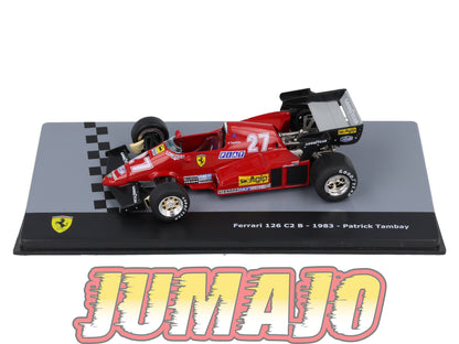 F1F37 Voiture 1/43 CENTAURIA Formule 1 Ferrari : FERRARI 126 C2 B 1983 #27 P.Tambay