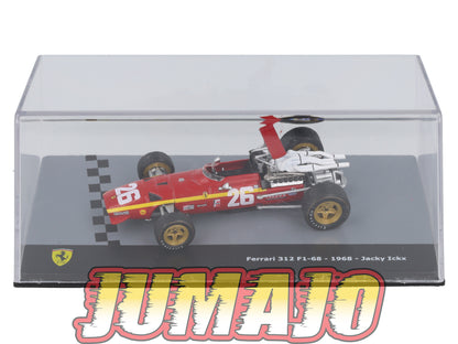 F1F40 Voiture 1/43 CENTAURIA Formule 1 Ferrari : FERRARI 312 F1-68 #26 1968 J.Ickx