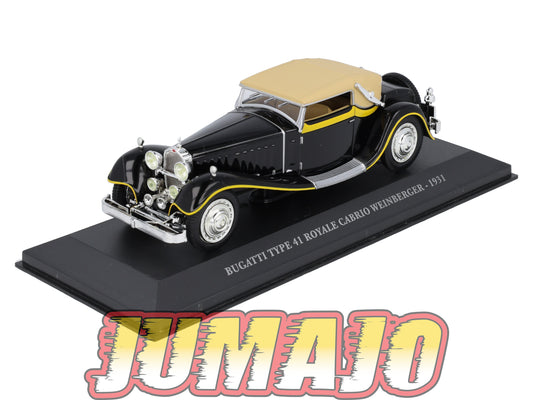 FA36 Voiture 1/43 IXO altaya Voitures d'autrefois : Bugatti Type 41 Royale Cabrio Weinberger 1931