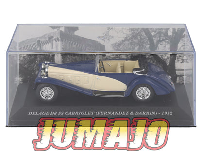 FA68 1/43 IXO altaya Voitures d'autrefois : DELAGE D8 SS cabriolet 1932