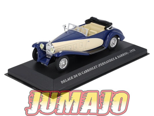 FA68 1/43 IXO altaya Voitures d'autrefois : DELAGE D8 SS cabriolet 1932