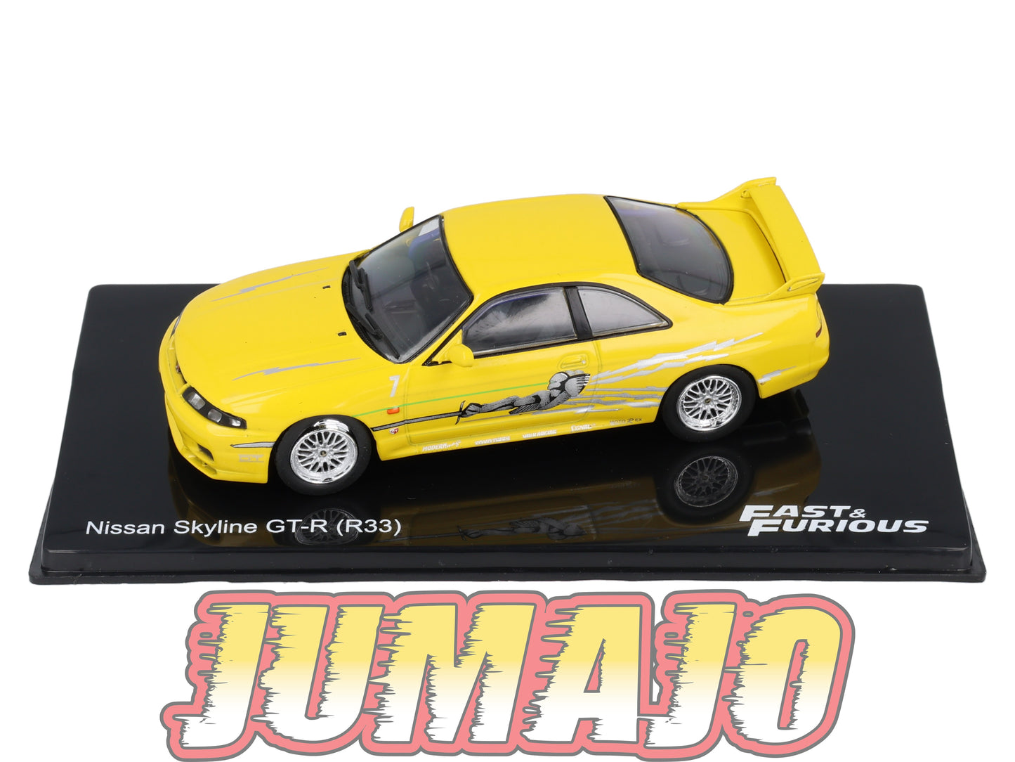 FF54 Voiture 1/43 IXO Altaya Fast and Furious : NISSAN Skyline GT-R R33 Jaune