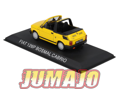 FIA3A Voiture 1/43 Hachette Pologne IXO Polski Fiat 126PBosmal Cabrio Jaune