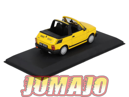 FIA3A Voiture 1/43 Hachette Pologne IXO Polski Fiat 126PBosmal Cabrio Jaune