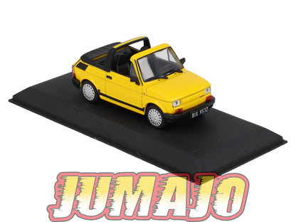 FIA3A Voiture 1/43 Hachette Pologne IXO Polski Fiat 126PBosmal Cabrio Jaune