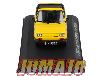 FIA3A Voiture 1/43 Hachette Pologne IXO Polski Fiat 126PBosmal Cabrio Jaune