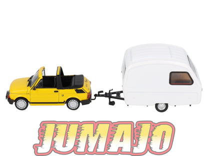 FIA3A Voiture 1/43 Hachette Pologne IXO Polski Fiat 126PBosmal Cabrio Jaune