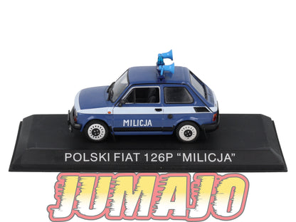 FIA8 Voiture 1/43 Hachette IXO Polski Fiat 126P  Police MILICJA