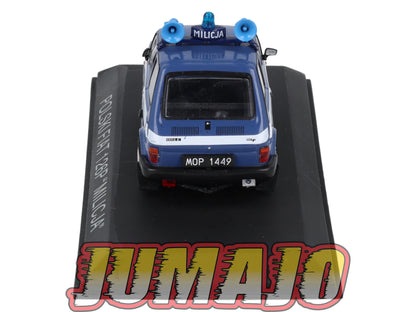 FIA8 Voiture 1/43 Hachette IXO Polski Fiat 126P  Police MILICJA