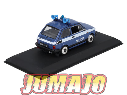 FIA8 Voiture 1/43 Hachette IXO Polski Fiat 126P  Police MILICJA