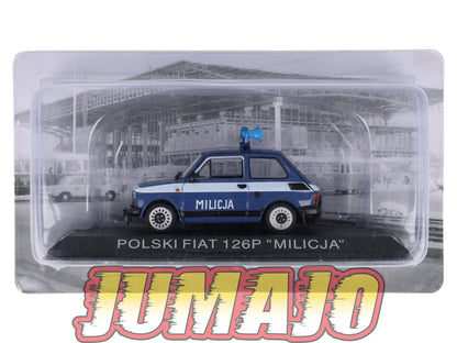 FIA8 Voiture 1/43 Hachette IXO Polski Fiat 126P  Police MILICJA