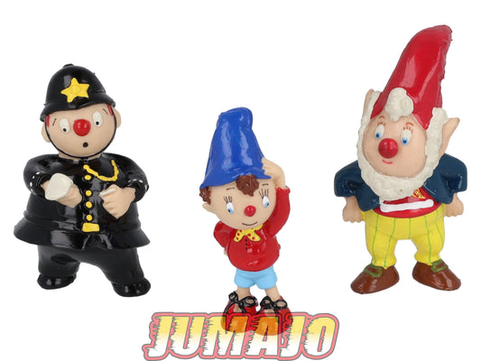 FIG162 Lot de 3 figurines PVC PLASTOY Oui-Oui 8cm : Oui-Oui, Mr.Plod & Potiron