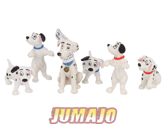 FIG169 Lot de 6 figurines PVC BULLY Disney 6cm : Les 101 Dalmatiens