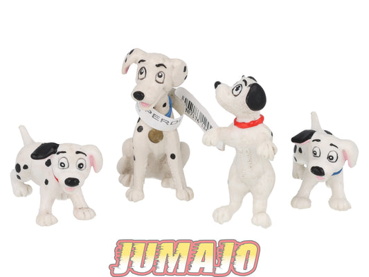 FIG170 Lot de 4 figurines PVC BULLY Disney 6.5cm : Les 101 Dalmatiens