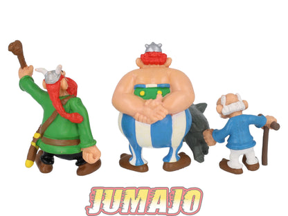 FIG176 4 figurines PVC M.D Toys 7cm Asterix : Obelix, sanglier & barbe rouge