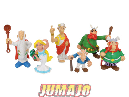 FIG177 6 figurines PVC M.D Toys 7cm Asterix : César, Falbala, Panoramix & Abraracourcix