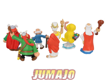 FIG177 6 figurines PVC M.D Toys 7cm Asterix : César, Falbala, Panoramix & Abraracourcix