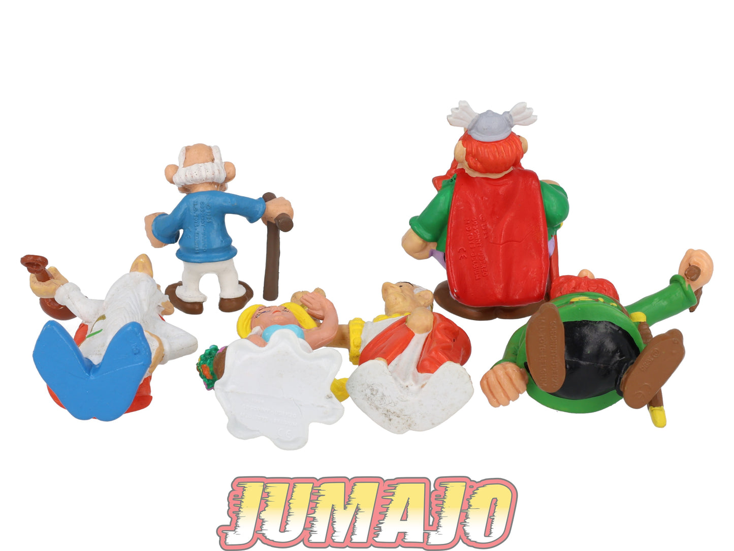 FIG177 6 figurines PVC M.D Toys 7cm Asterix : César, Falbala, Panoramix & Abraracourcix