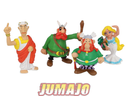 FIG179 4 figurines PVC M.D Toys 7cm Asterix : César, Falbala, Abraracourcix