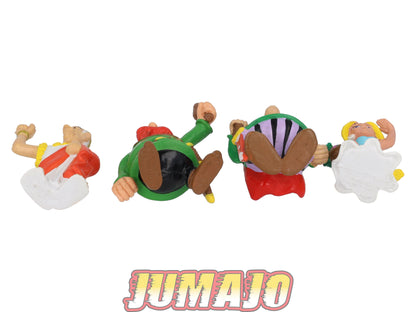 FIG179 4 figurines PVC M.D Toys 7cm Asterix : César, Falbala, Abraracourcix