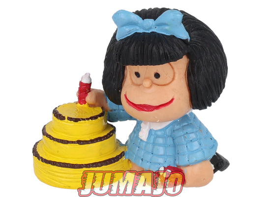 FIG74c Figurine PVC Comics Spain MAFALDA Quino 5cm : Mafalda bleue gâteau