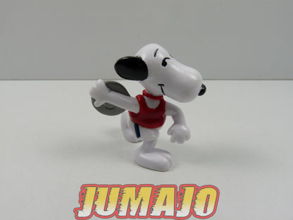 FIGZ (F) : Lot de 4 figurines Snoopy SCHLEICH 6cm : Snoopy frisbee, Golf, Course & Danse