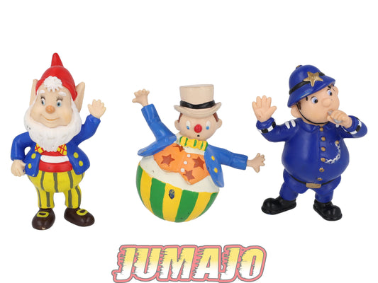 FIGZ25 lot de 3 figurines PVC PAPO Oui-Oui 8cm : Potiron, M. Culbuto & M. Le Gendarme