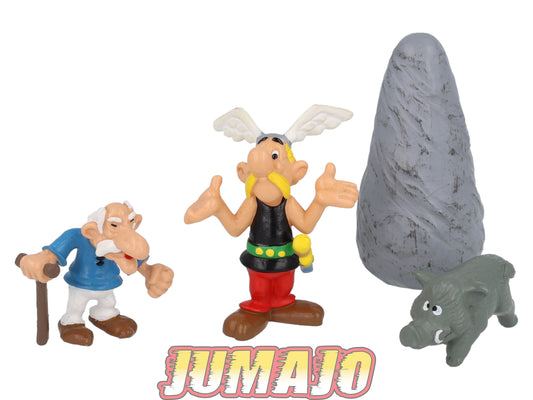 FIGZ32 lot 4 figurines PVC ASTERIX 8cm MD TOYS : Ménir, Asterix & Agecanonix