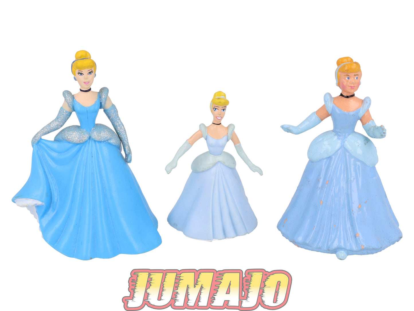 FIGZ38 Lot de 3 figurines PVC DISNEY Bully : Cendrillon Cinderella 10cm