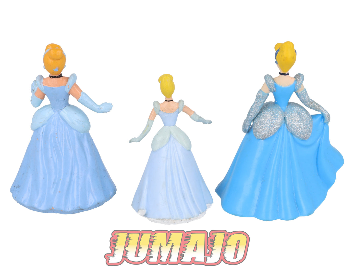 FIGZ38 Lot de 3 figurines PVC DISNEY Bully : Cendrillon Cinderella 10cm