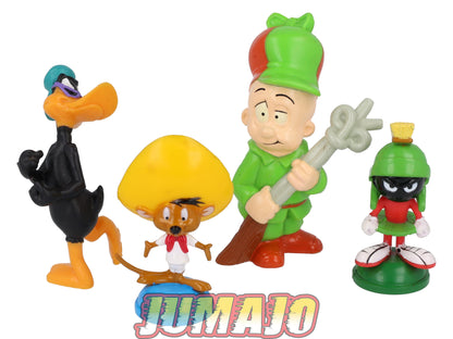 FIGZ39 Lot de 4 figurines PVC BULLY : Marvin, Daffy, Speedy Gonzales 8cm