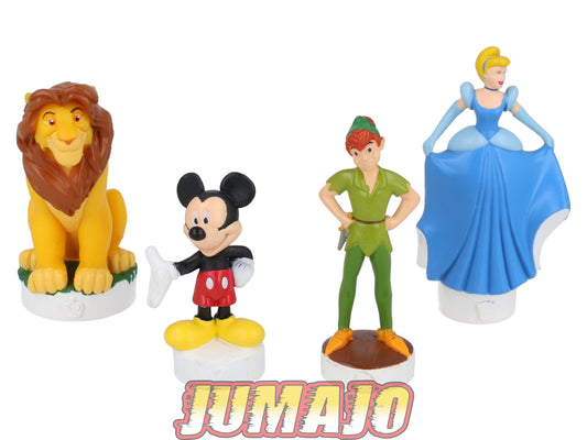 FIGZ15 lot de 4 figurines PVC Disney : Simba, Cinderella, Mickey & Peter pan 7cm