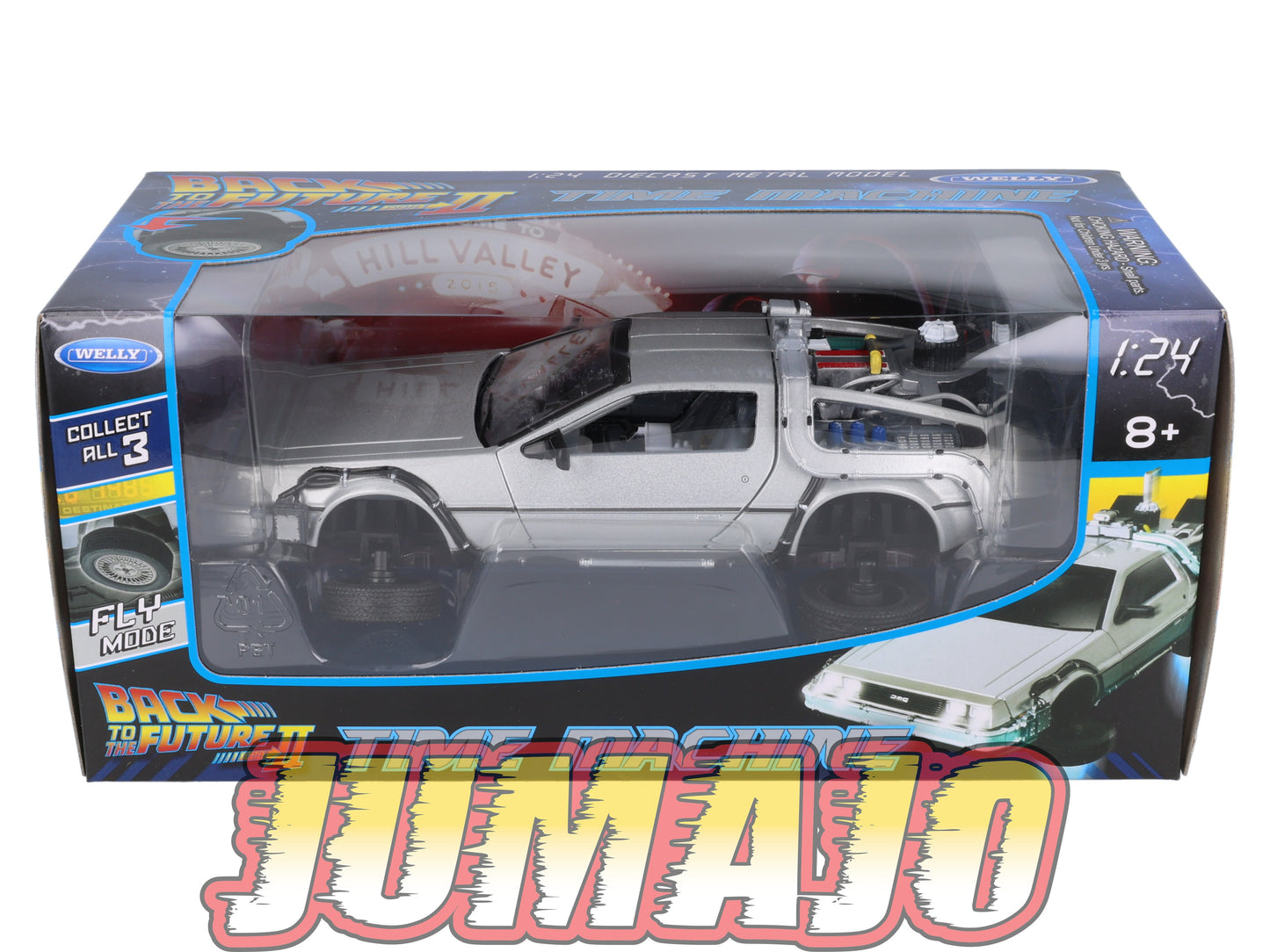 FIL36 Voiture 1/24 WELLY : DeLorean Retour vers le futur II FLY MODE "back to the future"