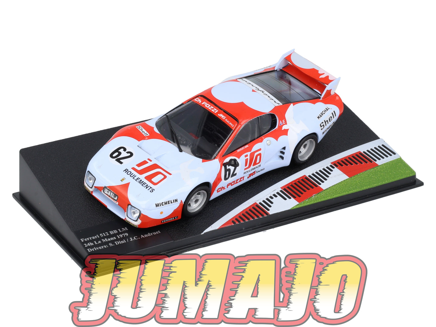 FIT8 voiture 1/43 IXO FERRARI sport : 512 BB LM 24h le Mans S.Dini 1979 #62