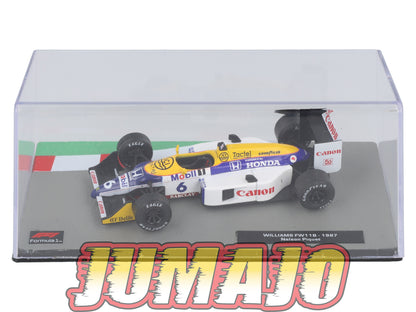 FOR104 Voiture eaglemoss 1/43 F1 Formule 1 : WILLIAMS FW11B #6 1987
